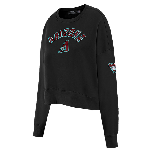 MLB ARIZONA DIAMONDBACKS CLASSIC CHANDAIL À COL ROND EN MOLLETON POUR FEMME (NOIR)