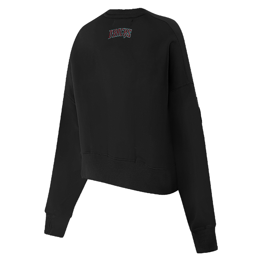 MLB ARIZONA DIAMONDBACKS CLASSIC CHANDAIL À COL ROND EN MOLLETON POUR FEMME (NOIR)