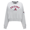 MLB ARIZONA DIAMONDBACKS CLASSIC CHANDAIL À COL ROND EN MOLLETON POUR FEMME (GRIS CHINÉ)