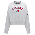MLB ARIZONA DIAMONDBACKS CLASSIC CHANDAIL À COL ROND EN MOLLETON POUR FEMME (GRIS CHINÉ)