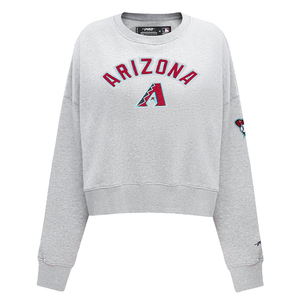 MLB ARIZONA DIAMONDBACKS CLASSIC CHANDAIL À COL ROND EN MOLLETON POUR FEMME (GRIS CHINÉ)