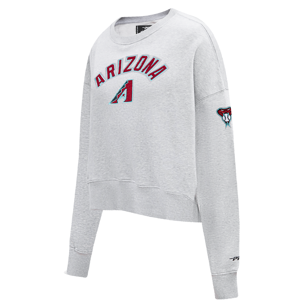 MLB ARIZONA DIAMONDBACKS CLASSIC WOMEN'S FLEECE CREWNECK (HEATHER GREY)