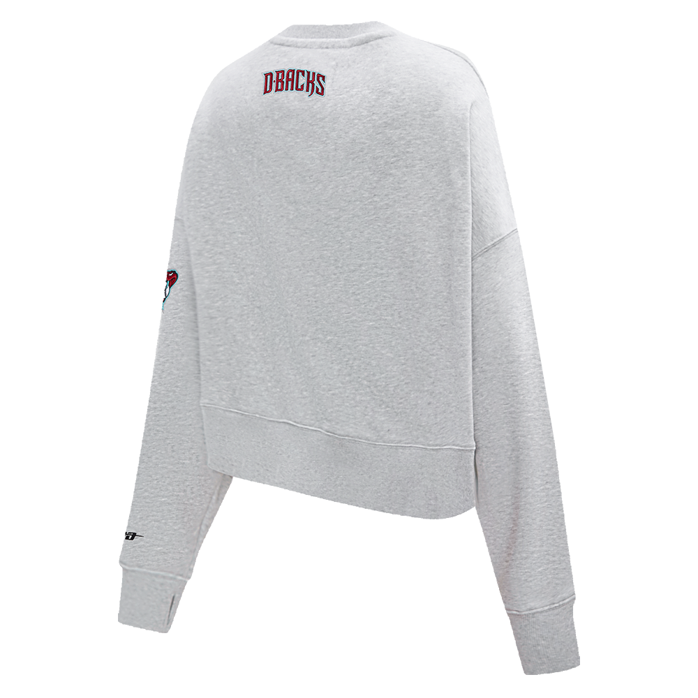 MLB ARIZONA DIAMONDBACKS CLASSIC CHANDAIL À COL ROND EN MOLLETON POUR FEMME (GRIS CHINÉ)