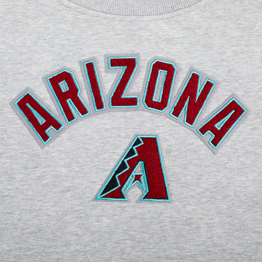 MLB ARIZONA DIAMONDBACKS CLASSIC CHANDAIL À COL ROND EN MOLLETON POUR FEMME (GRIS CHINÉ)