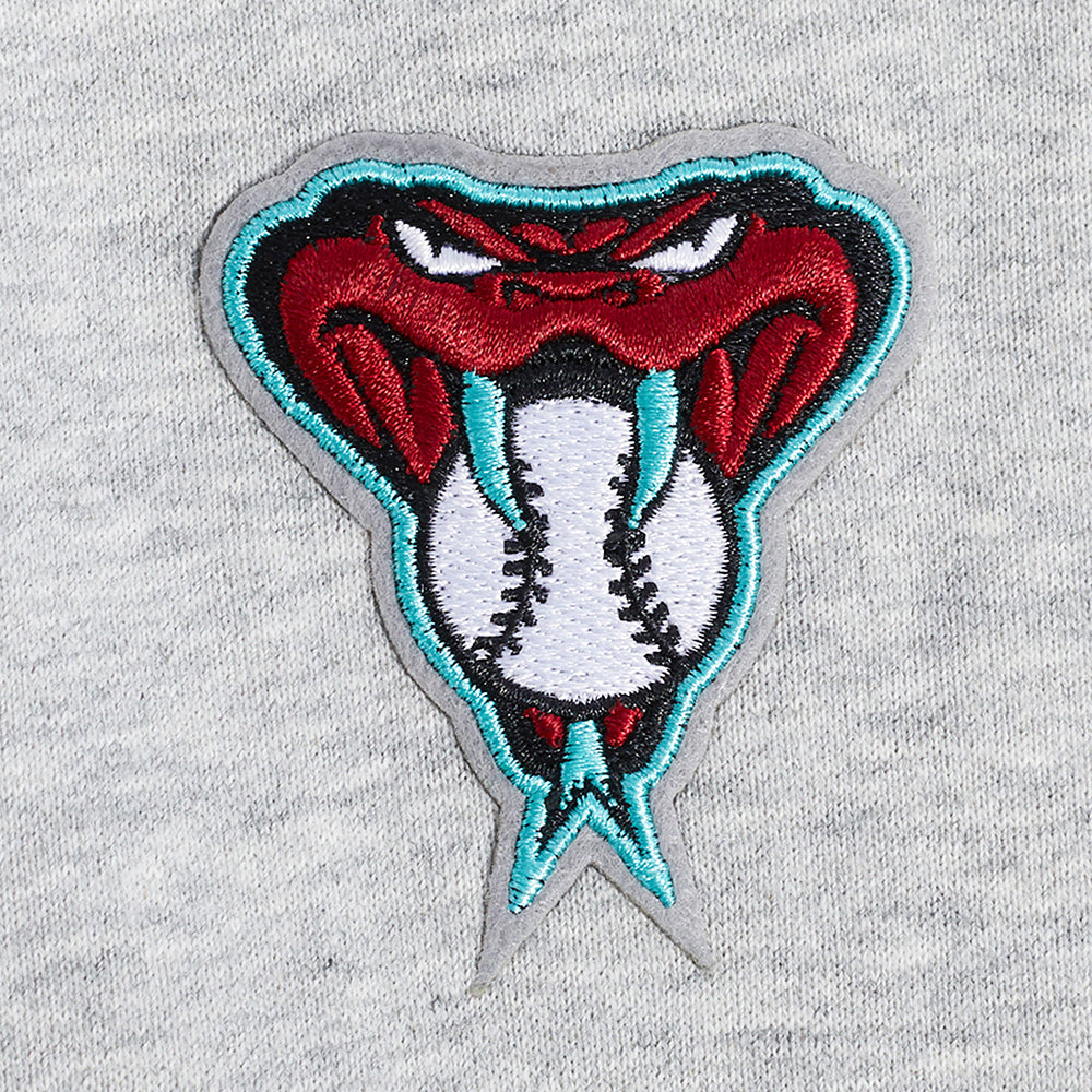 MLB ARIZONA DIAMONDBACKS CLASSIC CHANDAIL À COL ROND EN MOLLETON POUR FEMME (GRIS CHINÉ)
