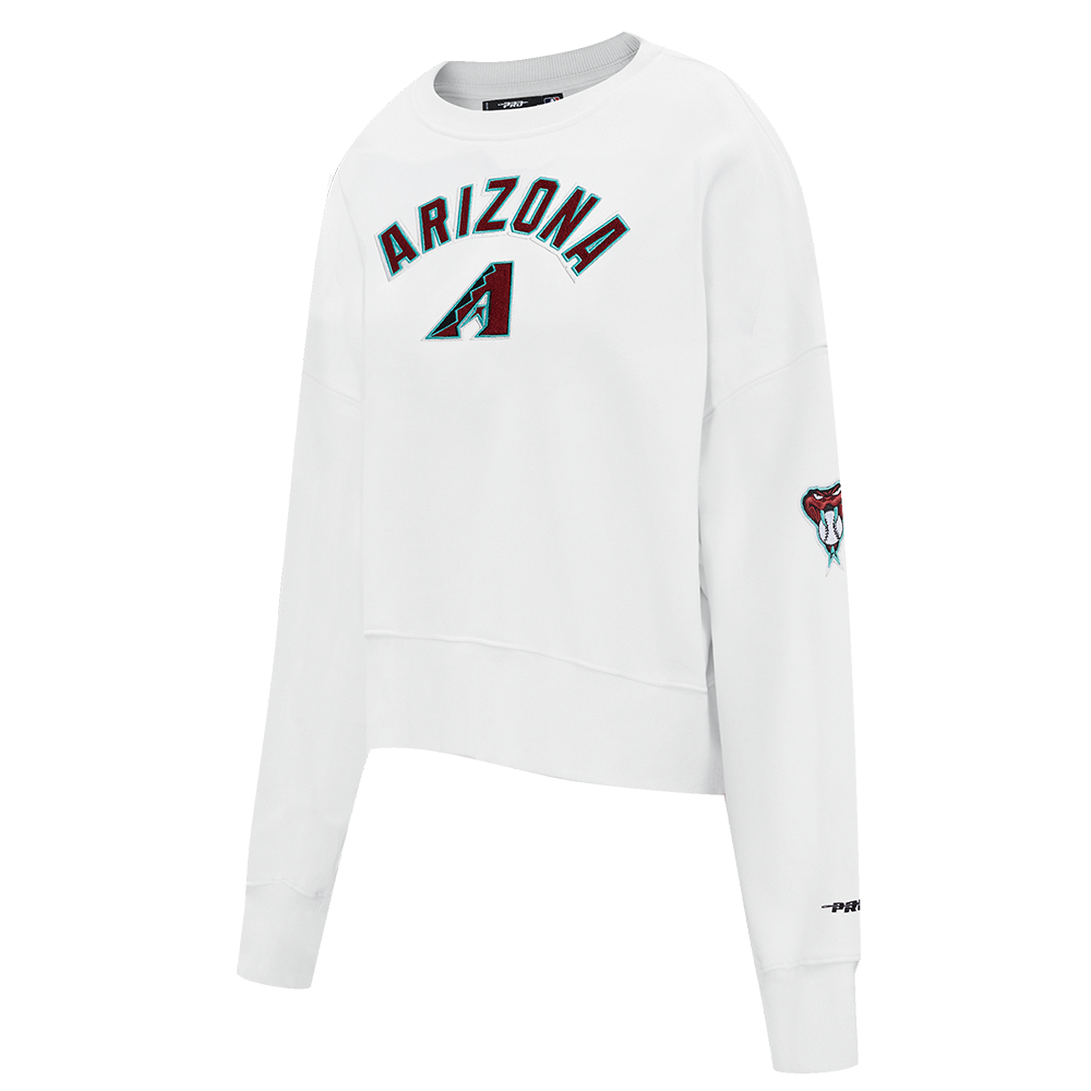 MLB ARIZONA DIAMONDBACKS CLASSIC WOMEN'S FLEECE CREWNECK (WHITE)