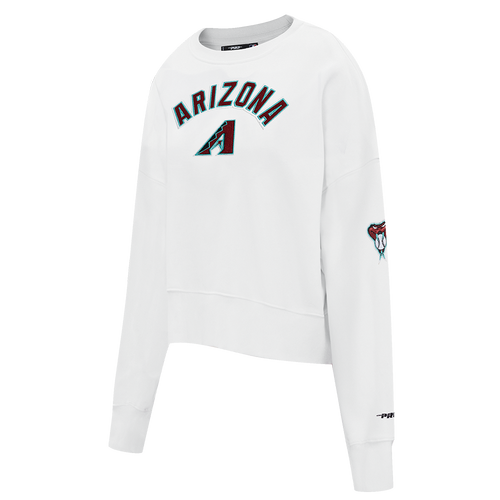 MLB ARIZONA DIAMONDBACKS CLASSIC CHANDAIL À COL ROND EN MOLLETON POUR FEMME (BLANC)