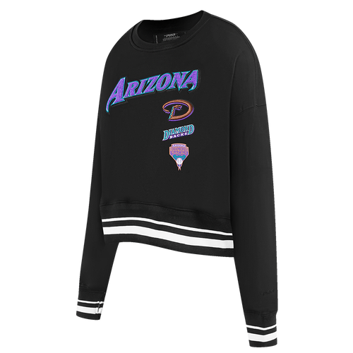 MLB ARIZONA DIAMONDBACKS RETRO CLASSIC CHANDAIL À COL ROND CÔTELÉ POUR FEMME (NOIR)
