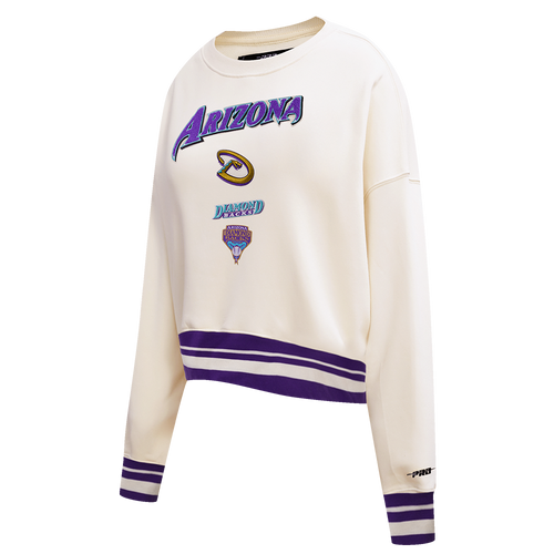 MLB ARIZONA DIAMONDBACKS RETRO CLASSIC CHANDAIL À COL ROND CÔTELÉ POUR FEMME (COQUILLE D'ŒUF/VIOLET)