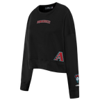 MLB ARIZONA DIAMONDBACKS WINGSPAN WOMEN'S FLC CREWNECK (BLACK)