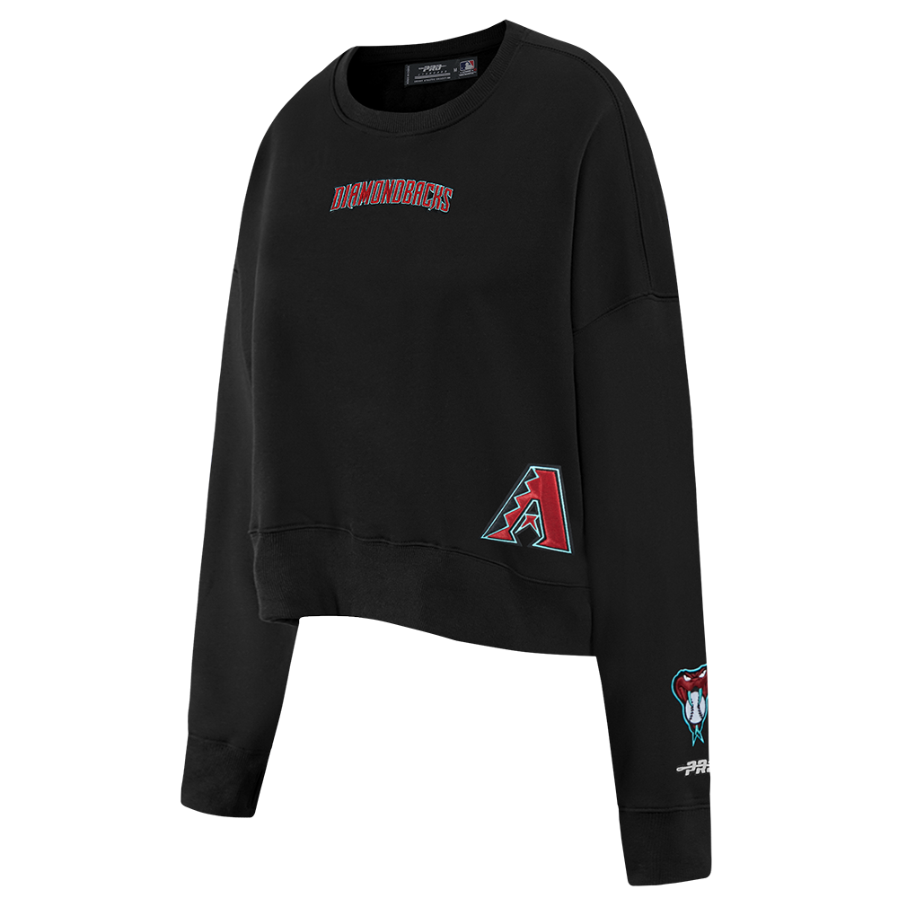 MLB ARIZONA DIAMONDBACKS WINGSPAN WOMEN'S FLC CREWNECK (BLACK)