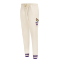 MLB ARIZONA DIAMONDBACKS RETRO CLASSIC WOMEN'S RIB SWEATPANT (EGGSHELL/ PURPLE)