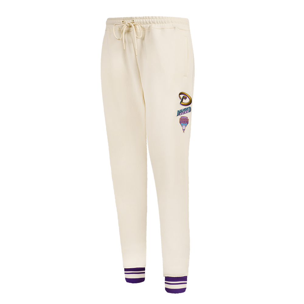 MLB ARIZONA DIAMONDBACKS RETRO CLASSIC PANTALON OUATÉ CÔTELÉ POUR FEMME (COQUILLE D'ŒUF/VIOLET)
