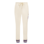 MLB ARIZONA DIAMONDBACKS RETRO CLASSIC WOMEN'S RIB SWEATPANT (EGGSHELL/ PURPLE)