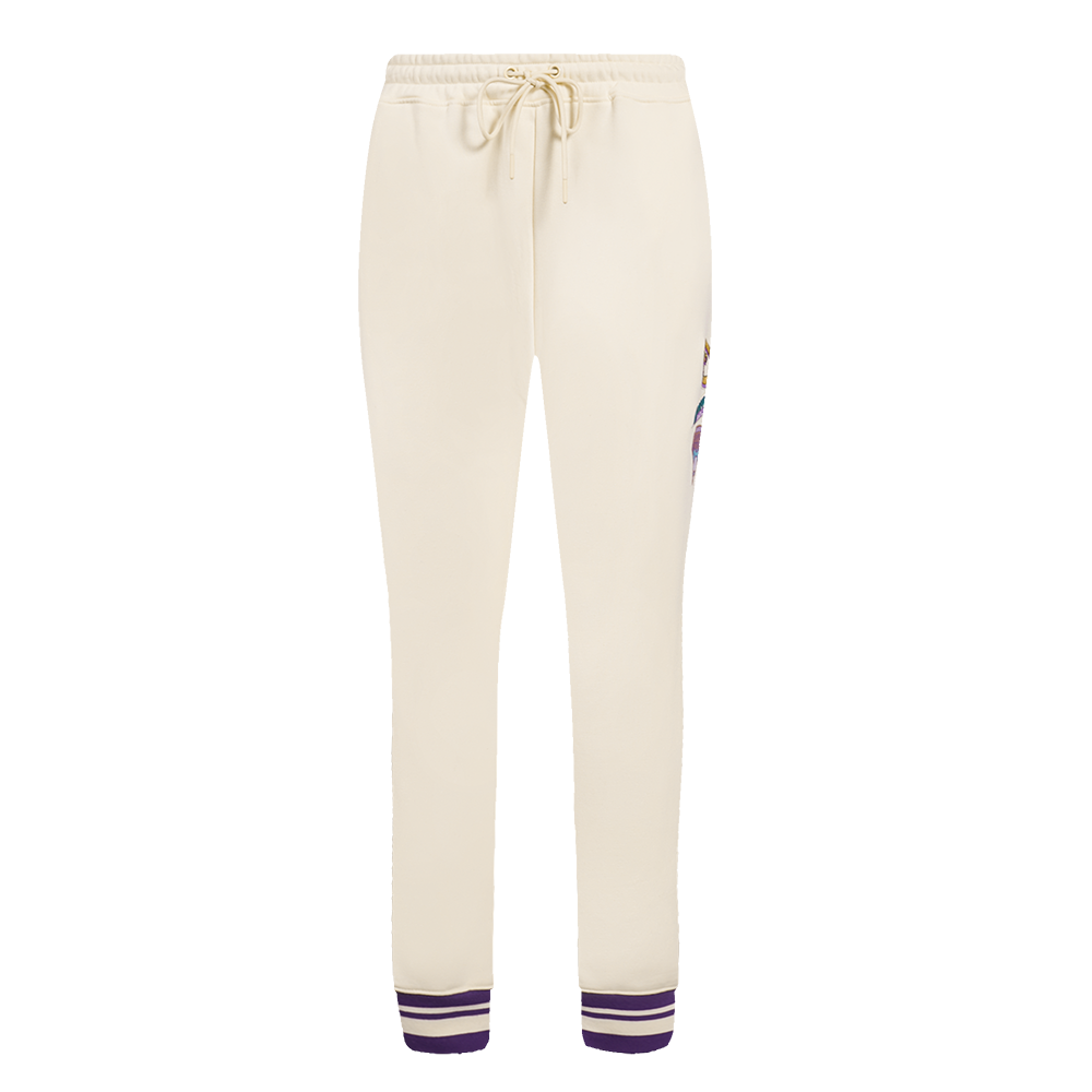 MLB ARIZONA DIAMONDBACKS RETRO CLASSIC WOMEN'S RIB SWEATPANT (EGGSHELL/ PURPLE)
