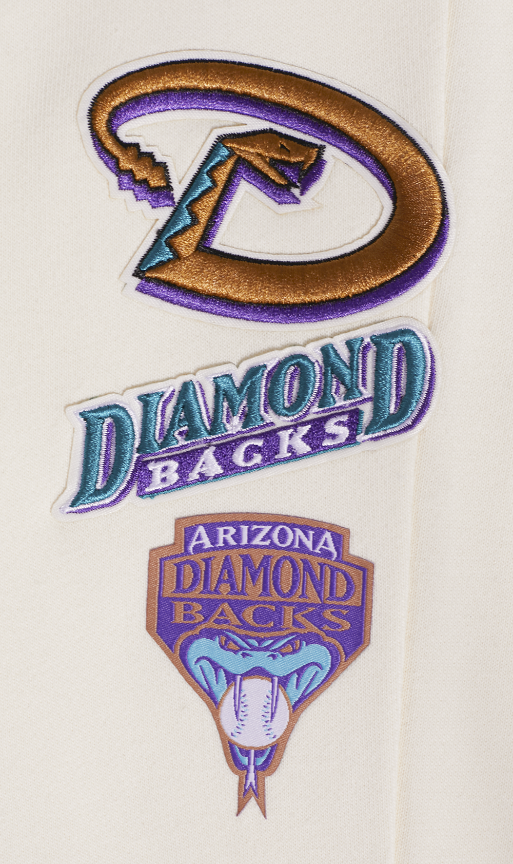 MLB ARIZONA DIAMONDBACKS RETRO CLASSIC WOMEN'S RIB SWEATPANT (EGGSHELL/ PURPLE)