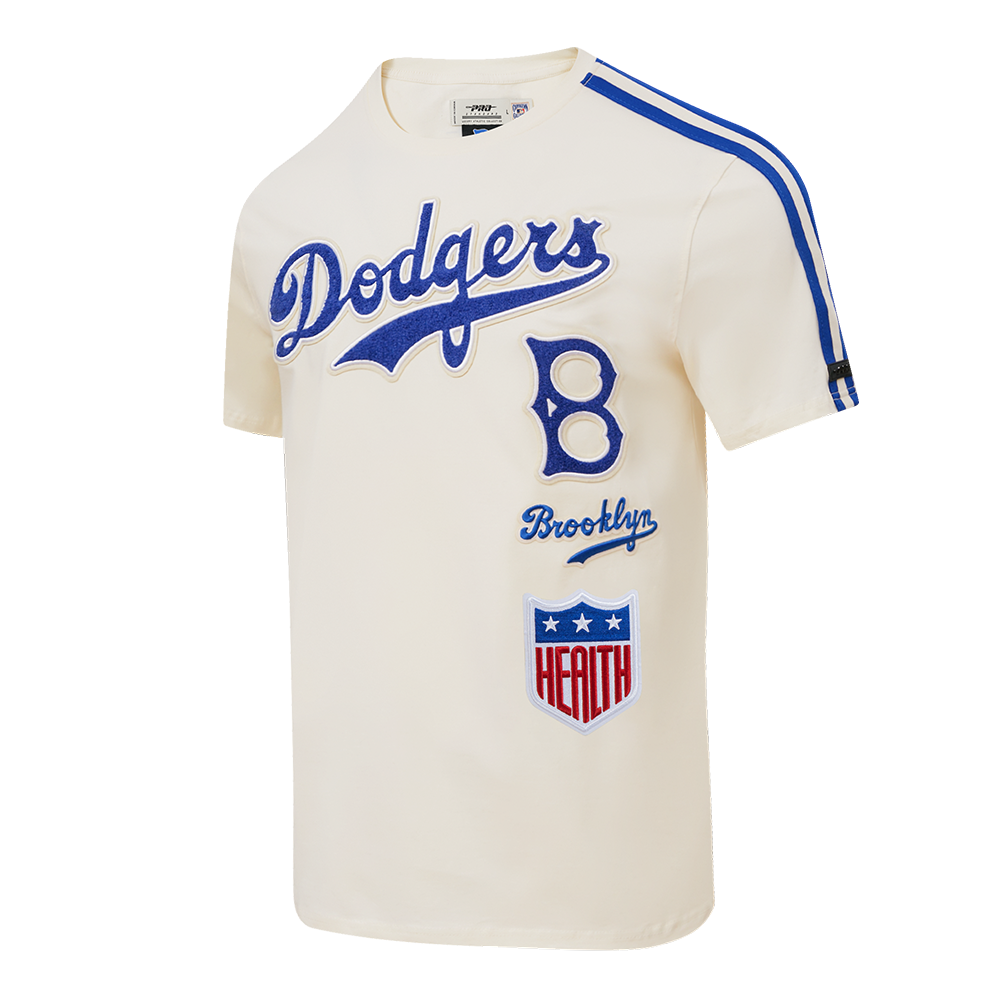 MLB BROOKLYN DODGERS RETRO CLASSIC MEN'S STRIPED TOP (EGGSHELL/ ROYAL BLUE)