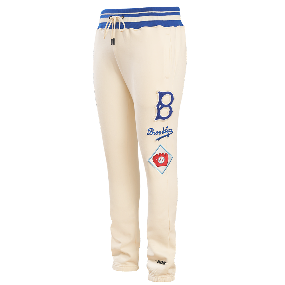 MLB BROOKLYN DODGERS RETRO CLASSIC MEN'S SWEATPANT (EGGSHELL/ ROYAL BLUE)