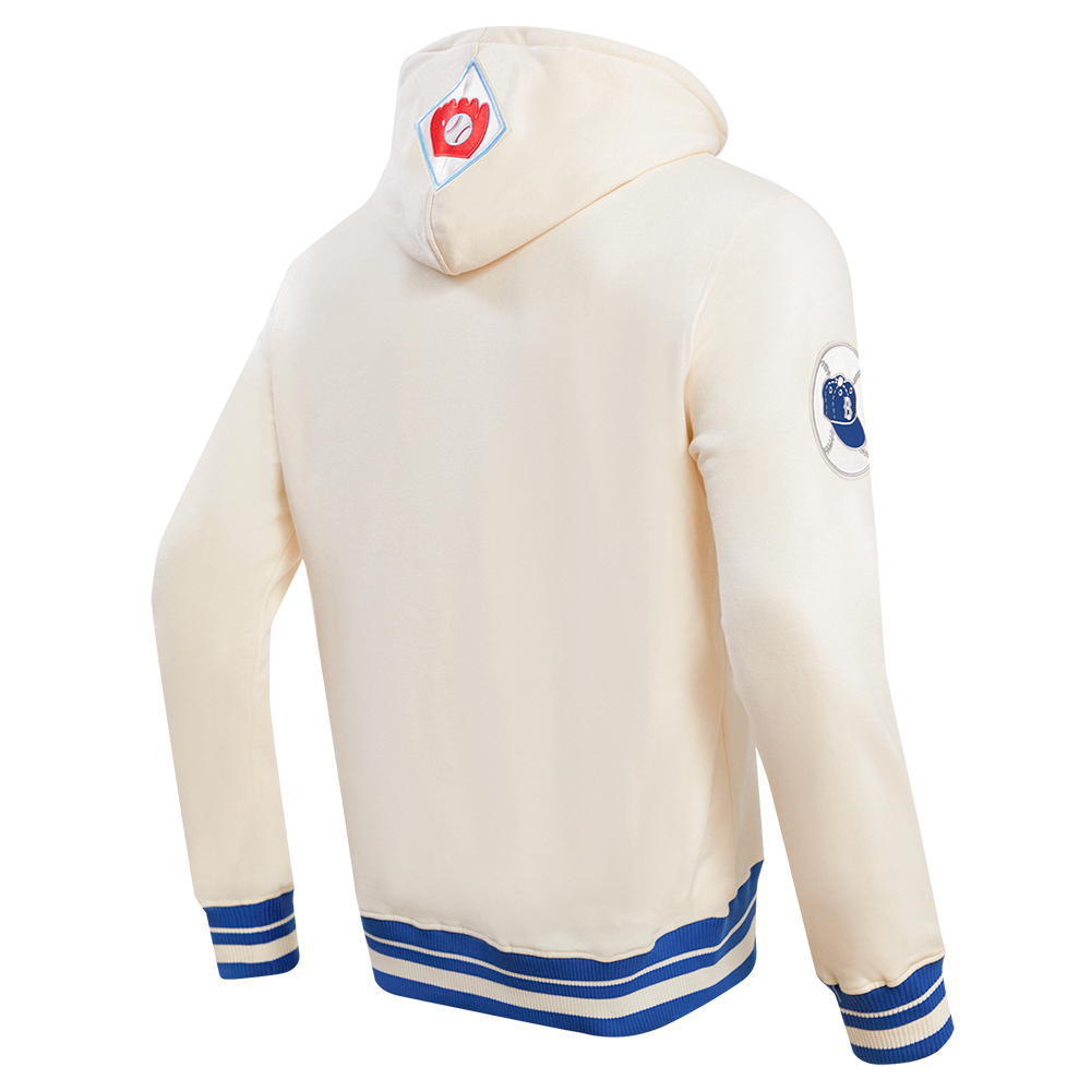MLB BROOKLYN DODGERS RETRO CLASSIC CHANDAIL À CAPUCHON POUR HOMME (COQUILLE D'ŒUF/BLEU ROYAL)