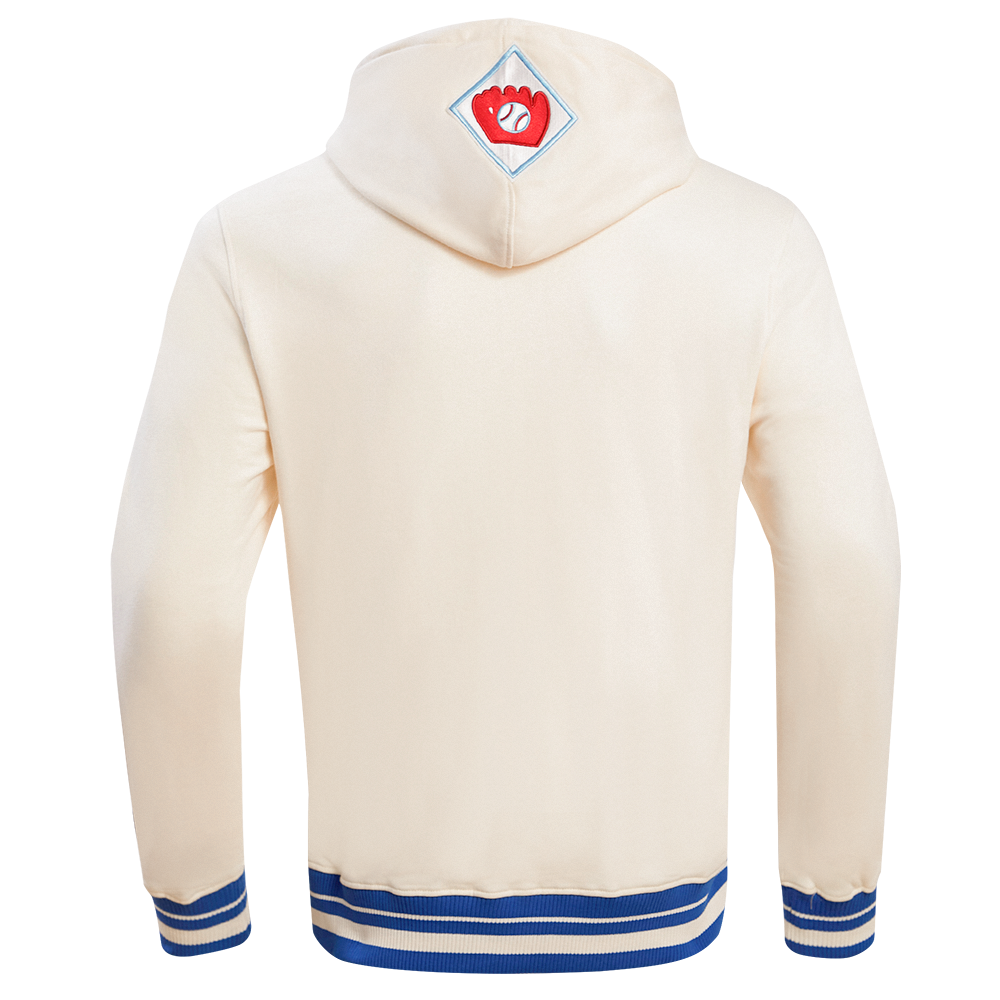 MLB BROOKLYN DODGERS RETRO CLASSIC CHANDAIL À CAPUCHON POUR HOMME (COQUILLE D'ŒUF/BLEU ROYAL)