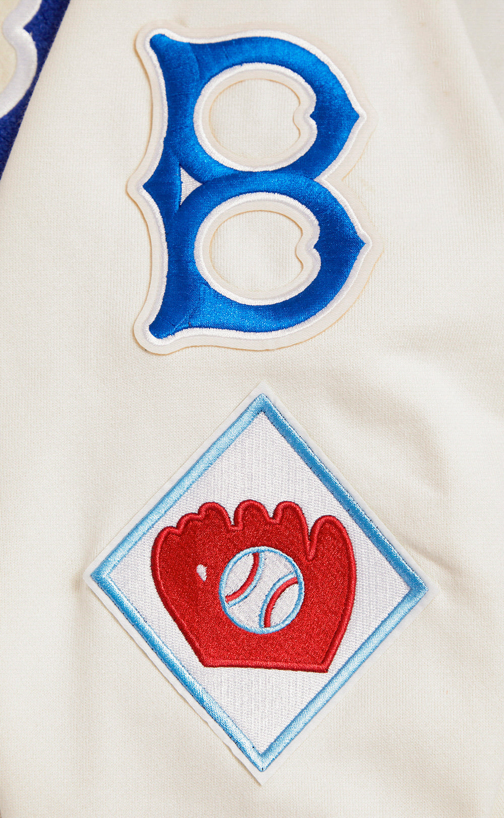 MLB BROOKLYN DODGERS RETRO CLASSIC CHANDAIL À CAPUCHON POUR HOMME (COQUILLE D'ŒUF/BLEU ROYAL)