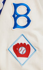 MLB BROOKLYN DODGERS RETRO CLASSIC CHANDAIL À CAPUCHON POUR HOMME (COQUILLE D'ŒUF/BLEU ROYAL)