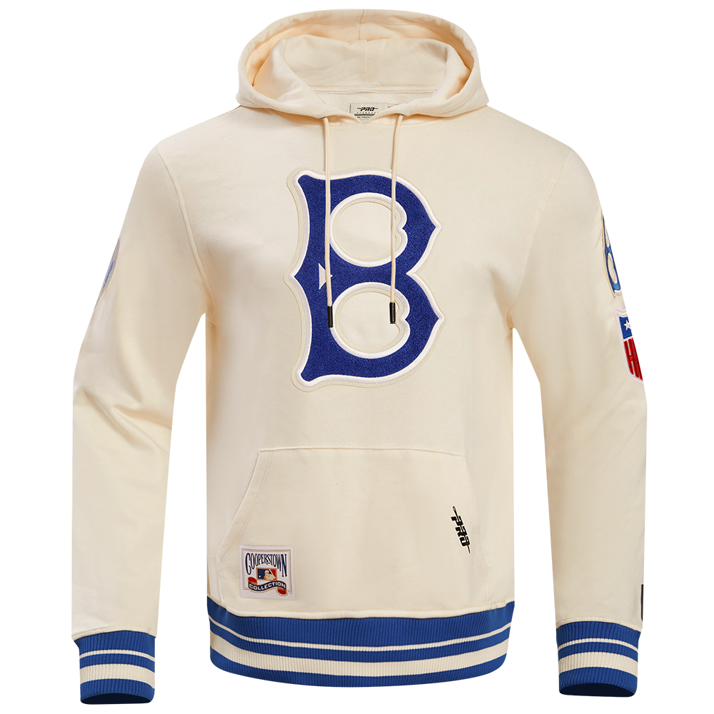 MLB BROOKLYN DODGERS RETRO CLASSIC CHANDAIL À CAPUCHON POUR HOMME (COQUILLE D'ŒUF/BLEU ROYAL)