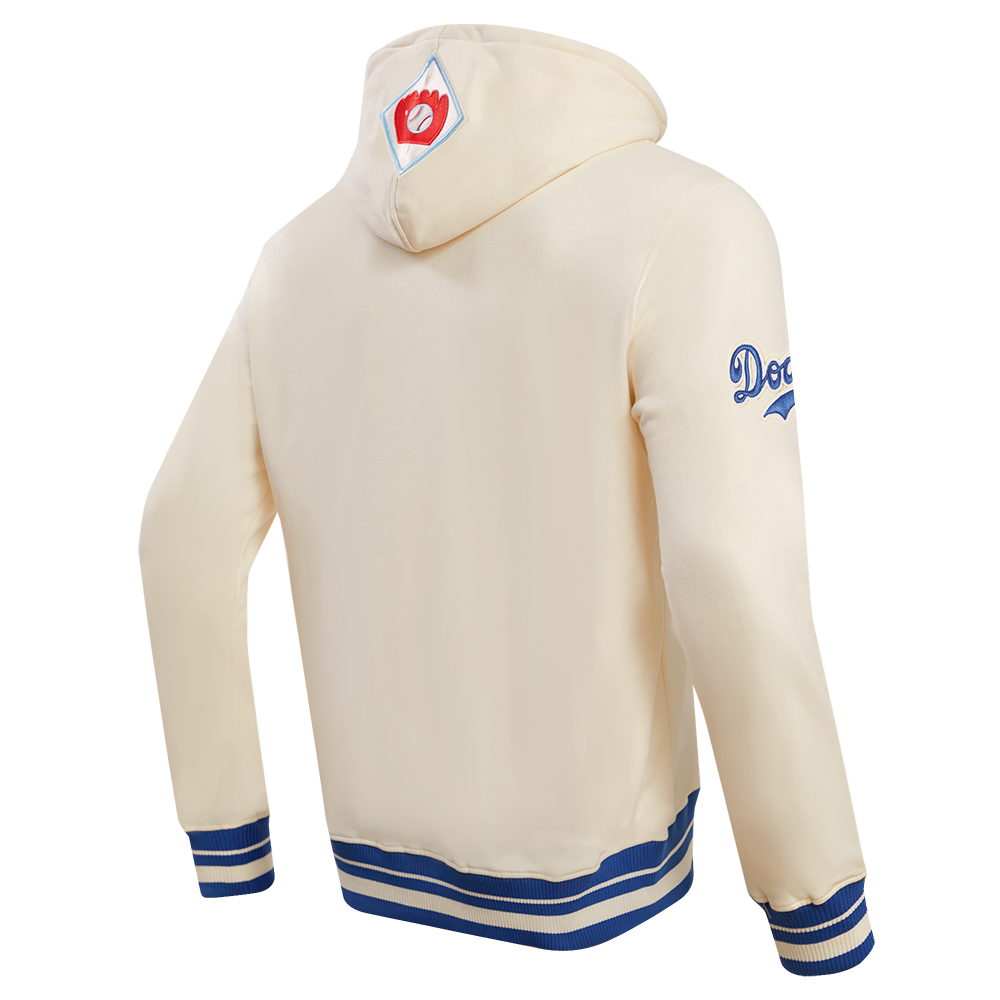 MLB BROOKLYN DODGERS RETRO CLASSIC CHANDAIL À CAPUCHON POUR HOMME (COQUILLE D'ŒUF/BLEU ROYAL)