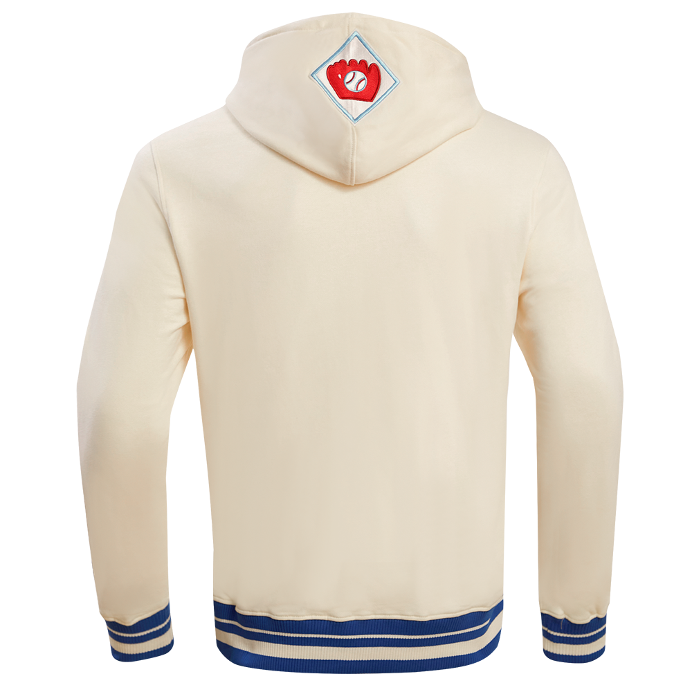 MLB BROOKLYN DODGERS RETRO CLASSIC CHANDAIL À CAPUCHON POUR HOMME (COQUILLE D'ŒUF/BLEU ROYAL)