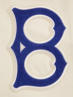 MLB BROOKLYN DODGERS RETRO CLASSIC CHANDAIL À CAPUCHON POUR HOMME (COQUILLE D'ŒUF/BLEU ROYAL)