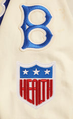 MLB BROOKLYN DODGERS RETRO CLASSIC CHANDAIL À CAPUCHON POUR HOMME (COQUILLE D'ŒUF/BLEU ROYAL)