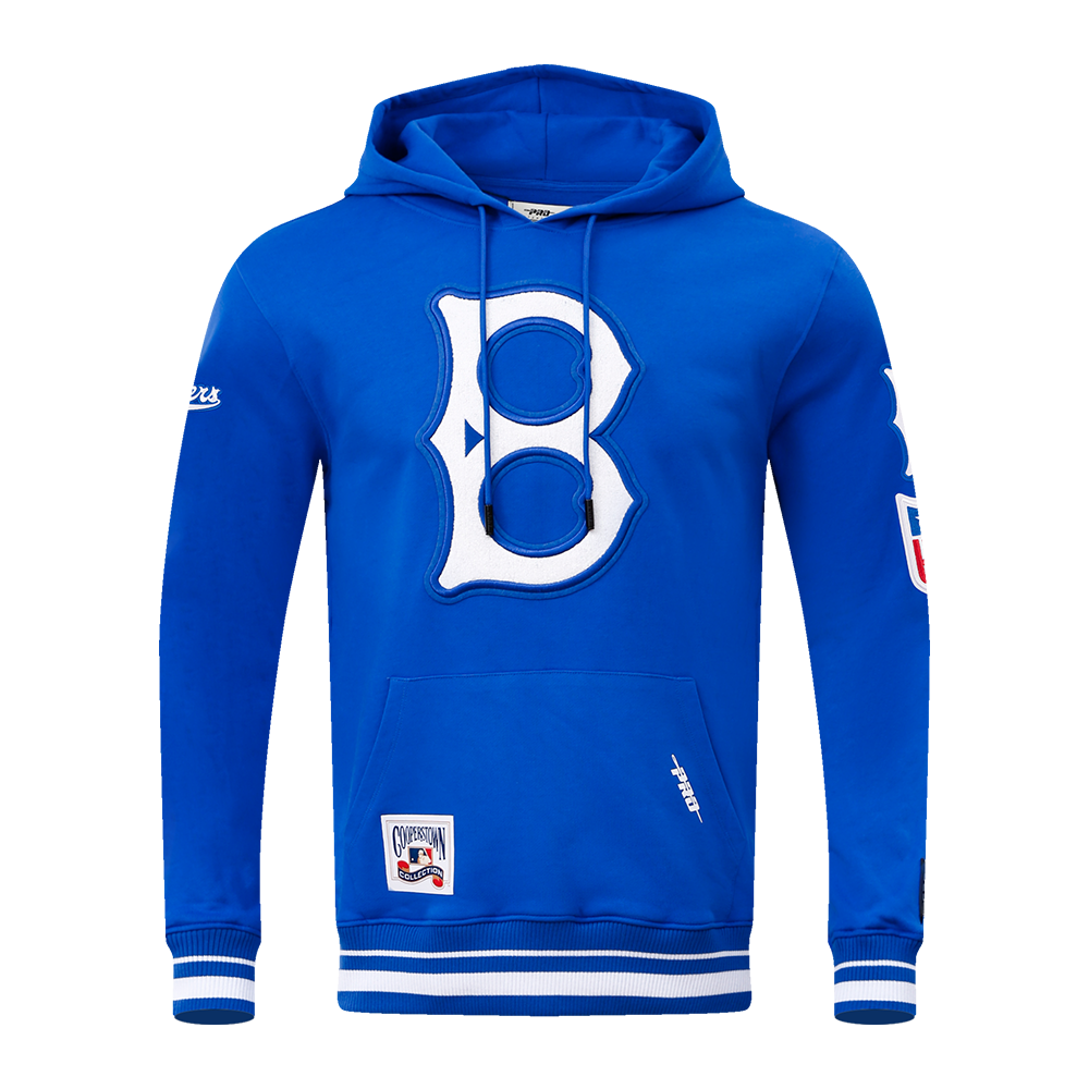 MLB BROOKLYN DODGERS RETRO CLASSIC MEN'S PULLOVER HOODIE (ROYAL BLUE)