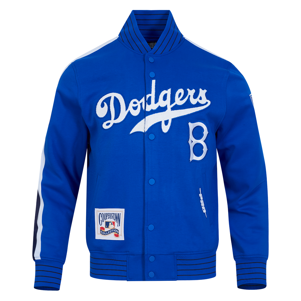 MLB BROOKLYN DODGERS PRO GAME DAY JACKET BLOUSON POUR HOMME (BLEU ROYAL/BLANC/MARINE MINUIT)