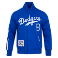 MLB BROOKLYN DODGERS PRO GAME DAY JACKET BLOUSON POUR HOMME (BLEU ROYAL/BLANC/MARINE MINUIT)