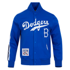 MLB BROOKLYN DODGERS PRO GAME DAY JACKET BLOUSON POUR HOMME (BLEU ROYAL/BLANC/MARINE MINUIT)