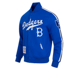 MLB BROOKLYN DODGERS PRO GAME DAY JACKET BLOUSON POUR HOMME (BLEU ROYAL/BLANC/MARINE MINUIT)