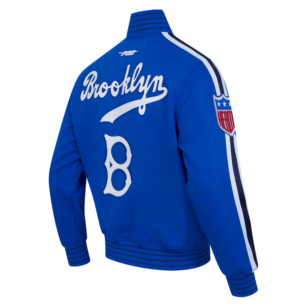 MLB BROOKLYN DODGERS PRO GAME DAY JACKET BLOUSON POUR HOMME (BLEU ROYAL/BLANC/MARINE MINUIT)