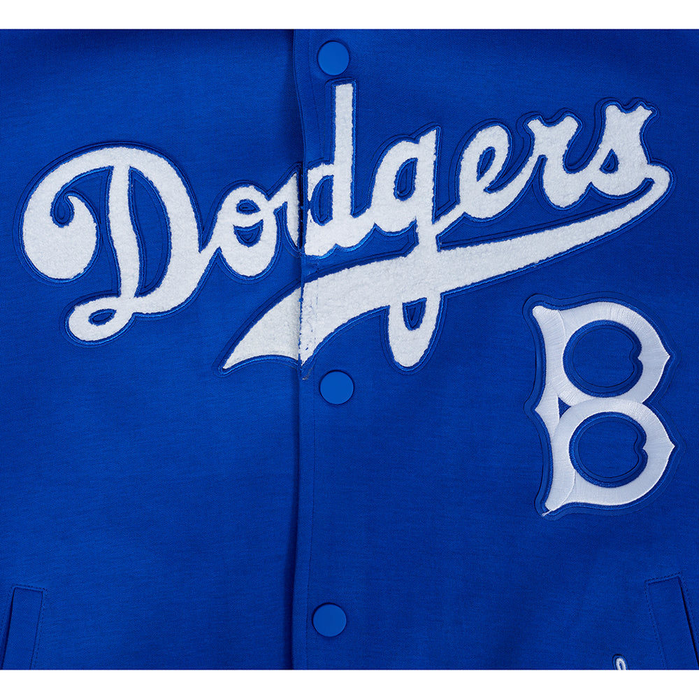 MLB BROOKLYN DODGERS PRO GAME DAY JACKET BLOUSON POUR HOMME (BLEU ROYAL/BLANC/MARINE MINUIT)