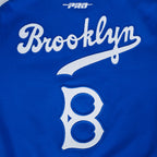 MLB BROOKLYN DODGERS PRO GAME DAY JACKET BLOUSON POUR HOMME (BLEU ROYAL/BLANC/MARINE MINUIT)