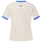 MLB BROOKLYN DODGERS RETRO CASCADE HAUT À BORDURES CONTRASTANTES POUR FEMME (COQUILLE D'ŒUF/BLEU ROYAL)
