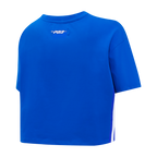 MLB BROOKLYN DODGERS RETRO ELEVATION WOMEN'S SINGLE JERSEY BOXY TOP (ROYAL BLUE)
