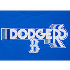 MLB BROOKLYN DODGERS RETRO ELEVATION WOMEN'S SINGLE JERSEY BOXY TOP (ROYAL BLUE)