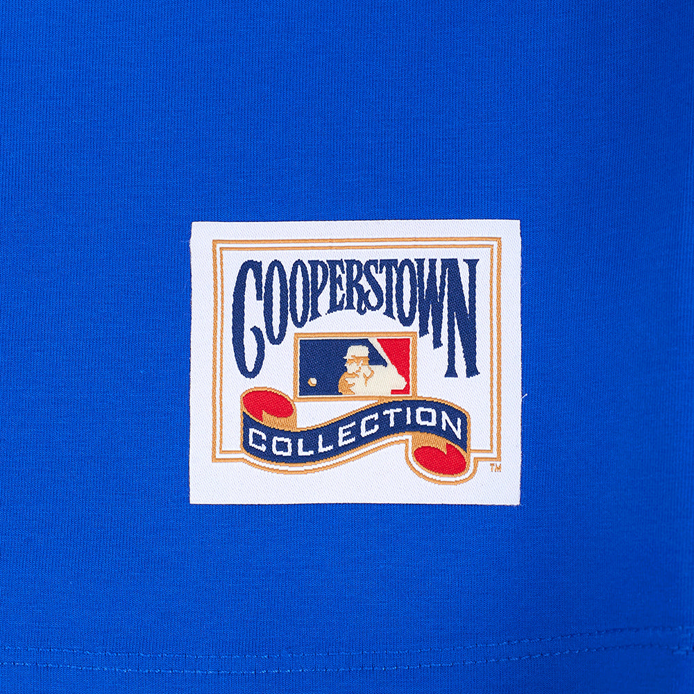 MLB BROOKLYN DODGERS RETRO ELEVATION WOMEN'S SINGLE JERSEY BOXY TOP (ROYAL BLUE)
