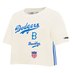 MLB BROOKLYN DODGERS RETRO CLASSIC HAUT EN JERSEY SIMPLE À COUPE CARRÉE POUR FEMME (COQUILLE D'ŒUF)