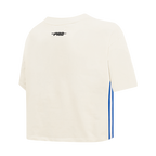 MLB BROOKLYN DODGERS RETRO CLASSIC HAUT EN JERSEY SIMPLE À COUPE CARRÉE POUR FEMME (COQUILLE D'ŒUF)