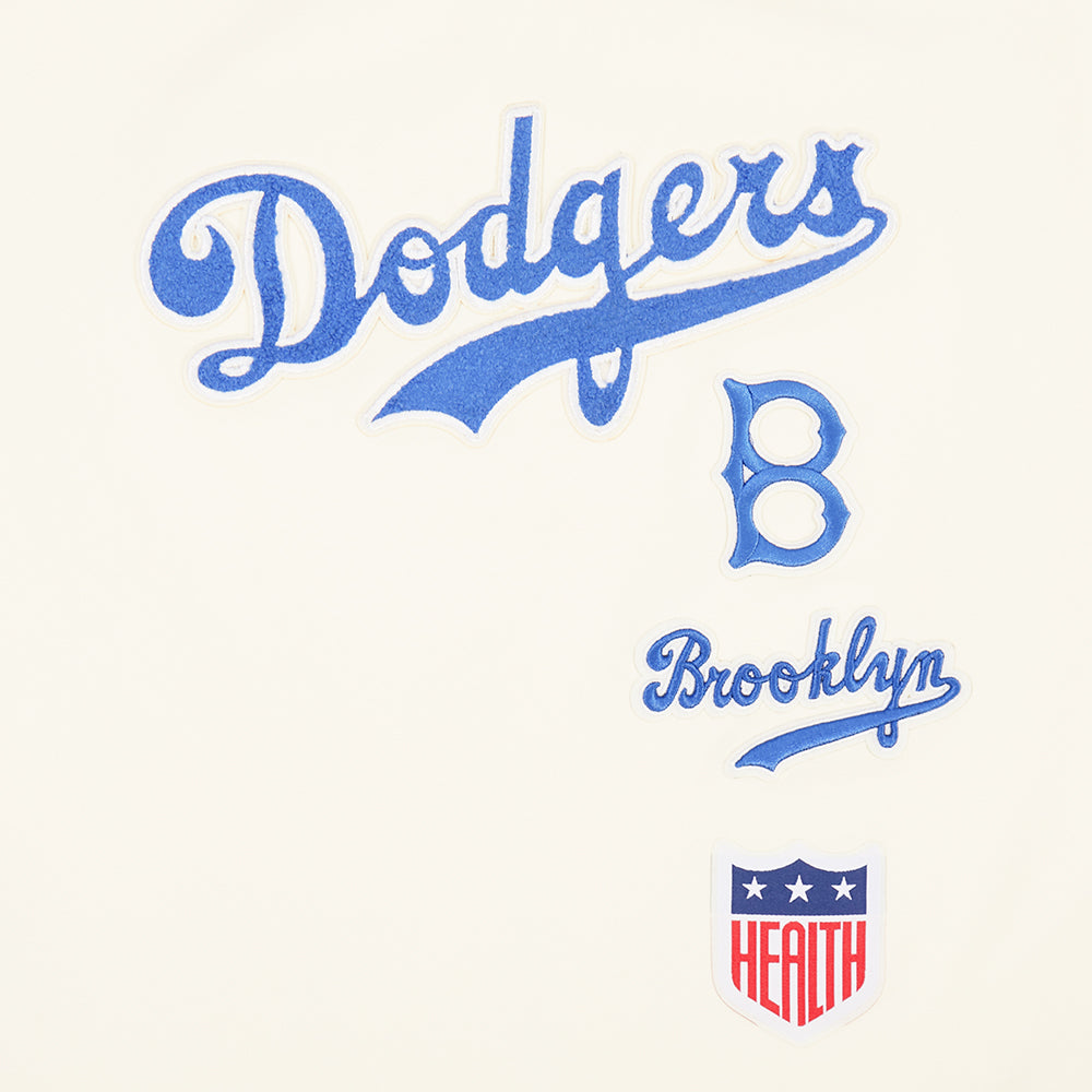 MLB BROOKLYN DODGERS RETRO CLASSIC HAUT EN JERSEY SIMPLE À COUPE CARRÉE POUR FEMME (COQUILLE D'ŒUF)
