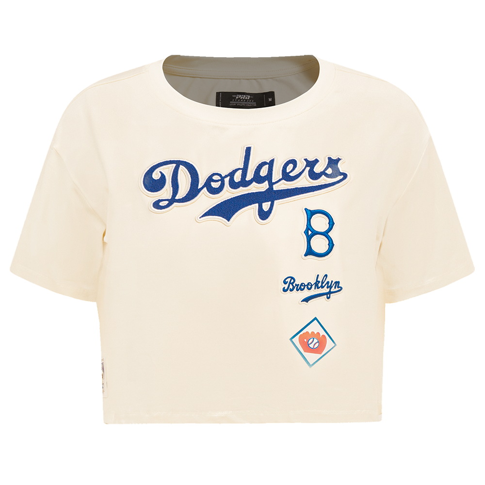 MLB BROOKLYN DODGERS RETRO CLASSIC HAUT À COUPE CARRÉE POUR FEMME (COQUILLE D'ŒUF)