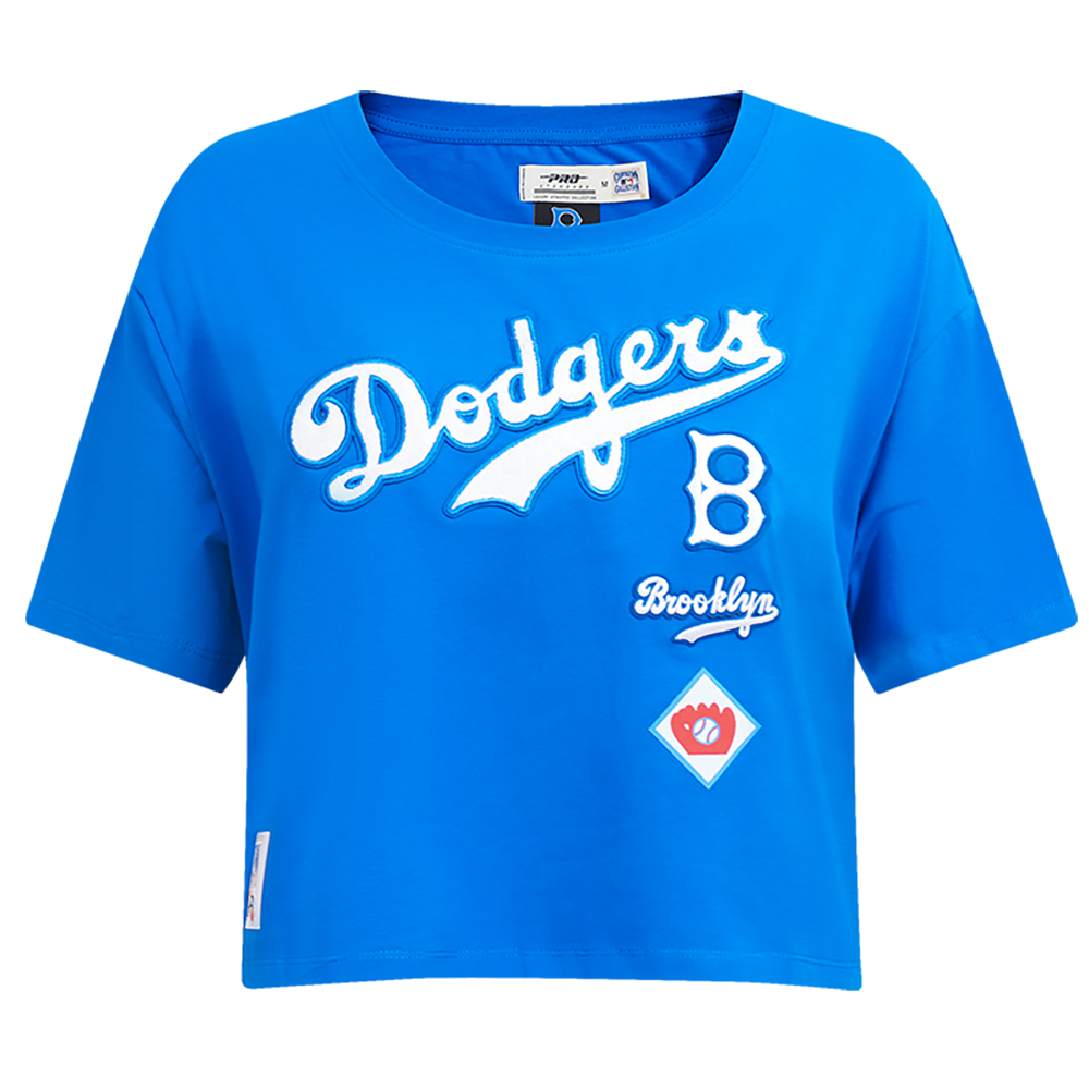 MLB BROOKLYN DODGERS RETRO CLASSIC HAUT À COUPE CARRÉE POUR FEMME (BLEU ROYAL)