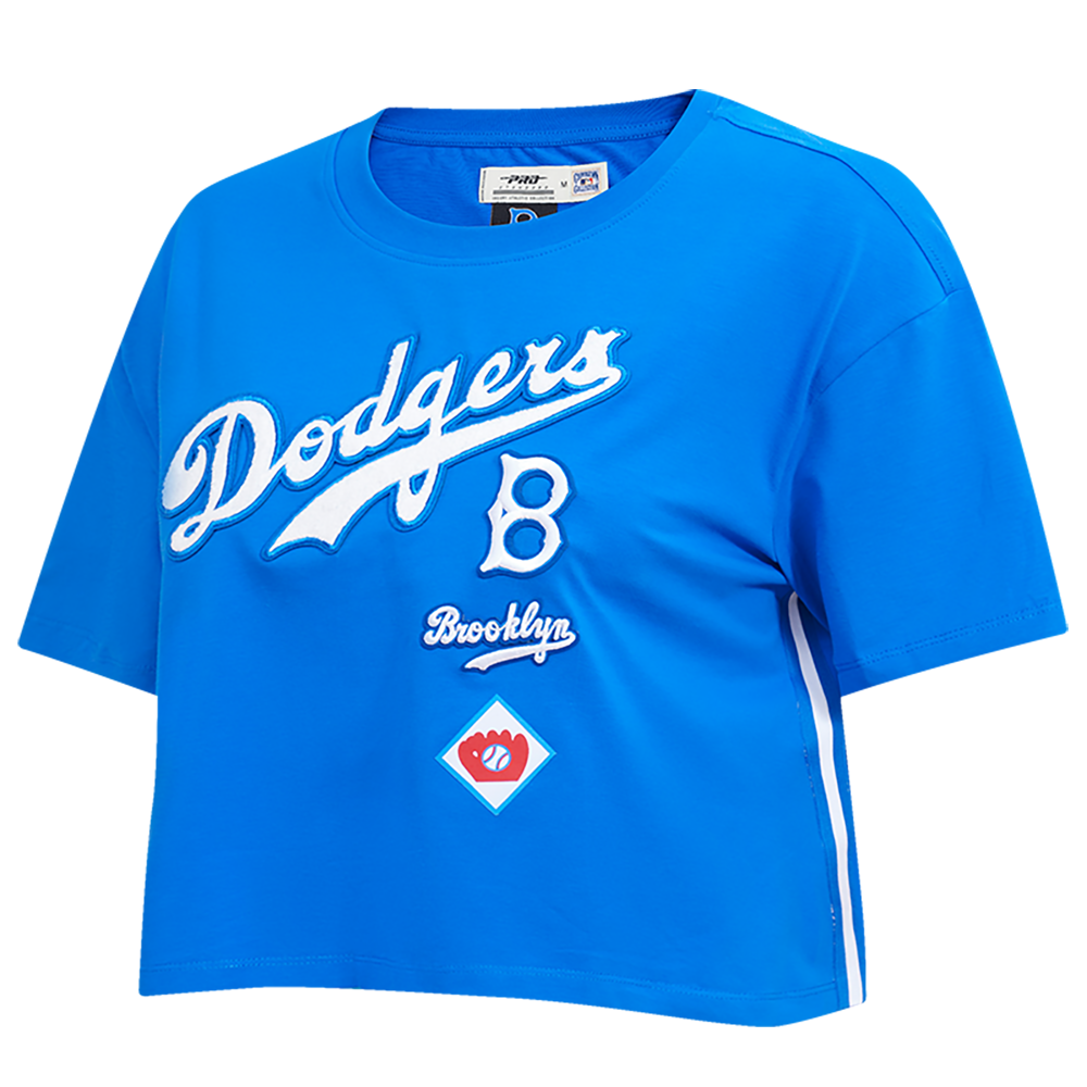 MLB BROOKLYN DODGERS RETRO CLASSIC WOMEN'S BOXY TOP (ROYAL BLUE)