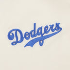 MLB BROOKLYN DODGERS RETRO CLASSIC CHANDAIL À CAPUCHON COURT EN MOLLETON CÔTELÉ POUR FEMME (COQUILLE D'ŒUF/BLEU ROYAL)